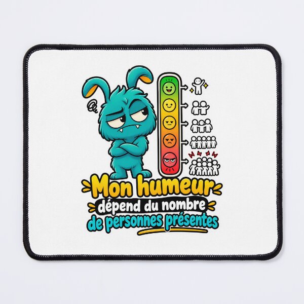 Item preview, Antisocial humor t-shirt – My mood depends on the number of people present designed and sold by J-Impression.