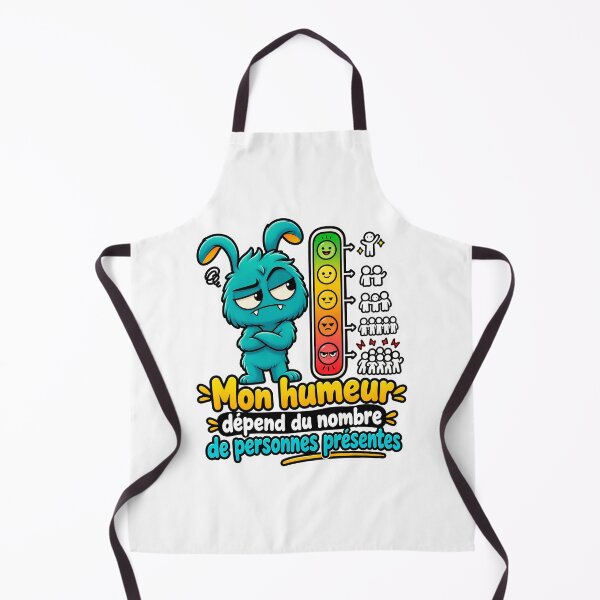 Item preview, Antisocial humor t-shirt – My mood depends on the number of people present designed and sold by J-Impression.