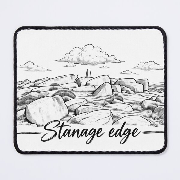 Item preview, Stanage Edge Peak District – Gritstone Ridge Line Art designed and sold by Tee Visions.