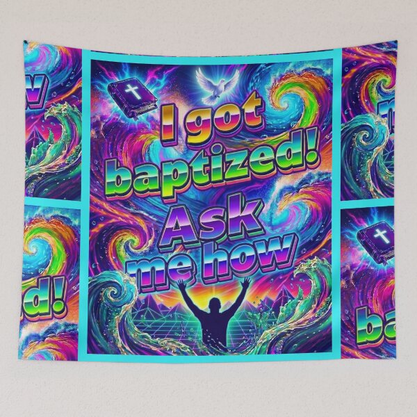 Item preview, Retro Be Bold: I Got Baptized! (Aqua) designed and sold by Tracie J.