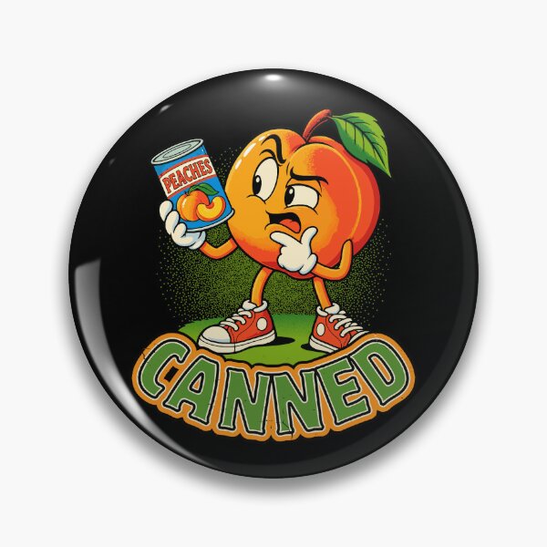 Item preview, Canned Peaches Funny Retro Cartoon designed and sold by KennyTheBartender.