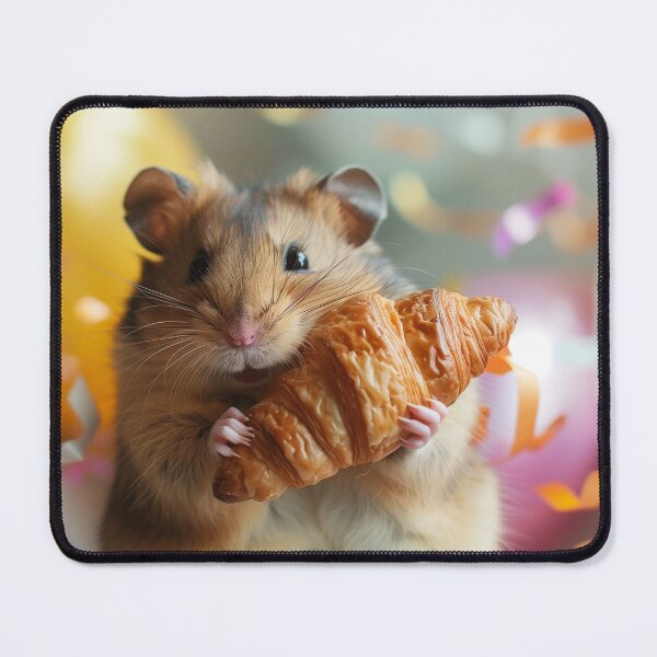 Item preview, Cute Hamster Eating Croissant Birthday Party Celebration designed and sold by cutepid.
