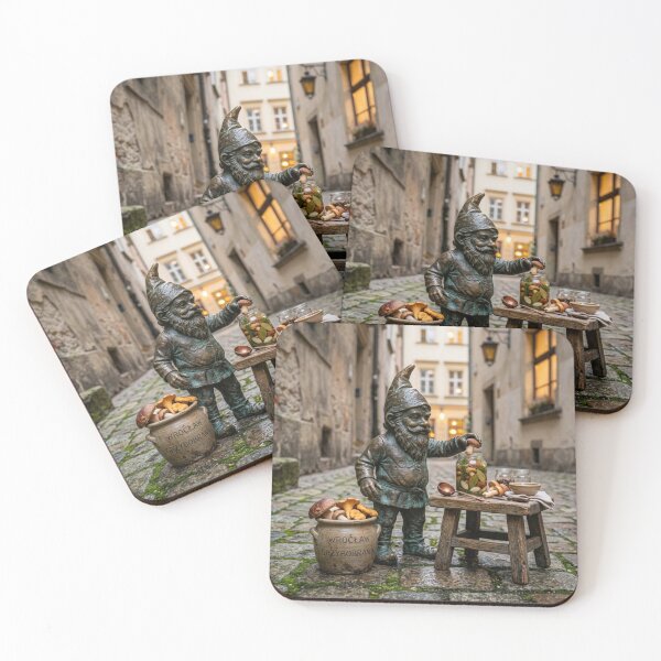 Item preview, Wroclaw Bronze Gnome Pickling Mushrooms designed and sold by Purrfecta.