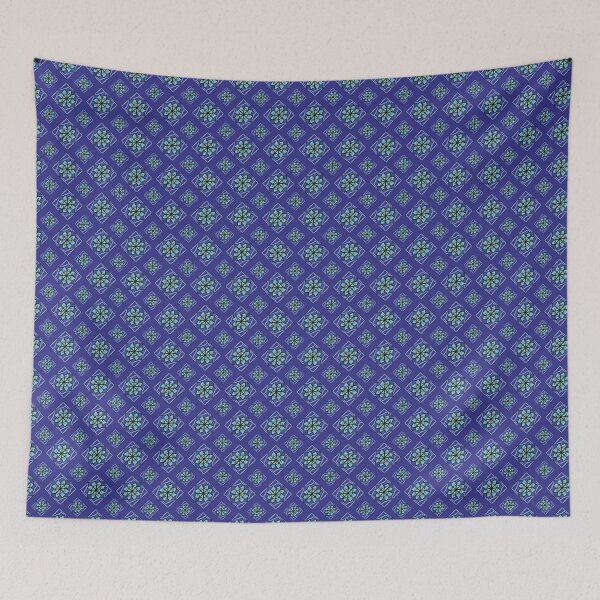 Item preview, Teal and Blue diamonds on blue background designed and sold by Nana Dancer Designs.