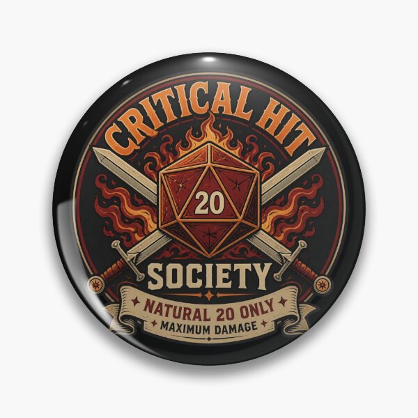 Item preview, Critical Hit Society Natural 20 - 80s Retro RPG Club Shirt designed and sold by Dice_Goblin_Studio.