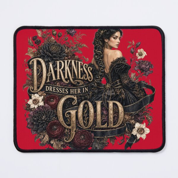 Item preview, Darkness Dresses Her in Gold - Elegant Gothic Feminine Art designed and sold by BackTWO.