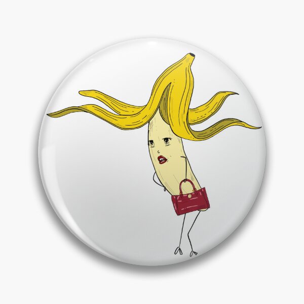 Item preview, Fabulous Fashion Banana with Red Purse, Funny Cartoon Art designed and sold by By The Moon.