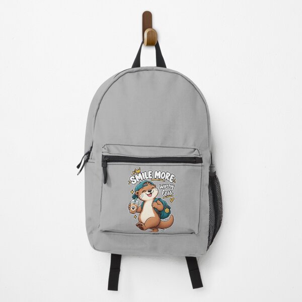 Item preview, Funny Otter Meme Collection - Smile More Otter Cartoon Meme - Worry Less - Positive Animal Humor designed and sold by MiraLumeStudio.