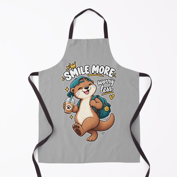 Item preview, Funny Otter Meme Collection - Smile More Otter Cartoon Meme - Worry Less - Positive Animal Humor designed and sold by MiraLumeStudio.