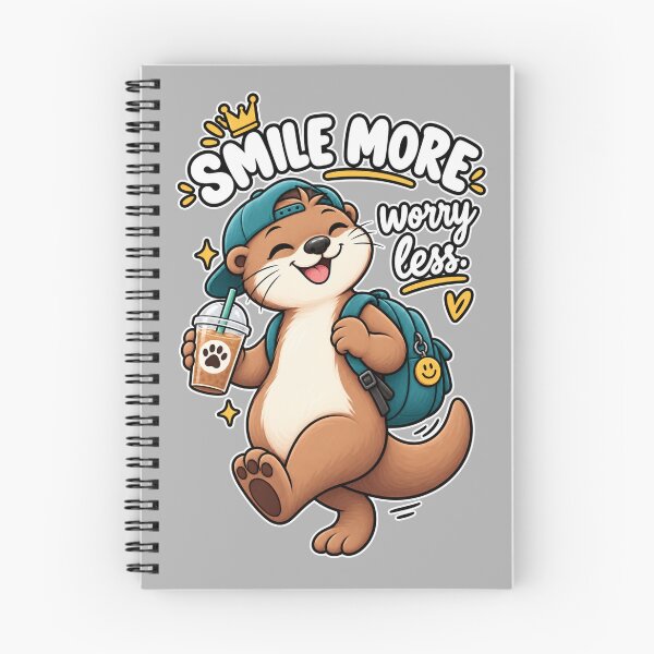 Item preview, Funny Otter Meme Collection - Smile More Otter Cartoon Meme - Worry Less - Positive Animal Humor designed and sold by MiraLumeStudio.