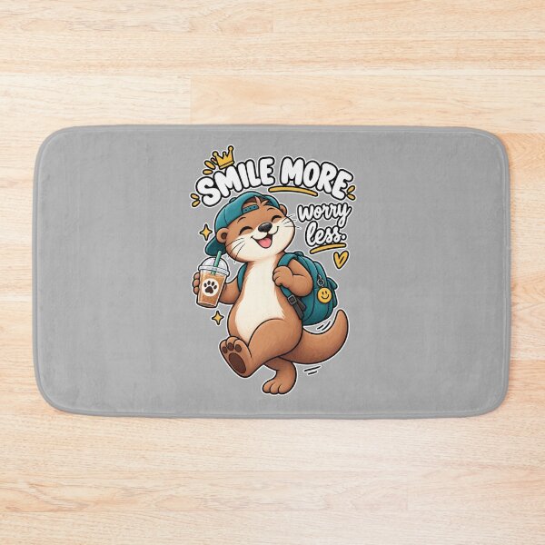 Item preview, Funny Otter Meme Collection - Smile More Otter Cartoon Meme - Worry Less - Positive Animal Humor designed and sold by MiraLumeStudio.