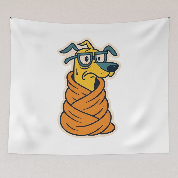 Item preview, Anxious Dog Burrito Wrapped in Blanket – Cozy Introvert Gift designed and sold by michallechowicz.