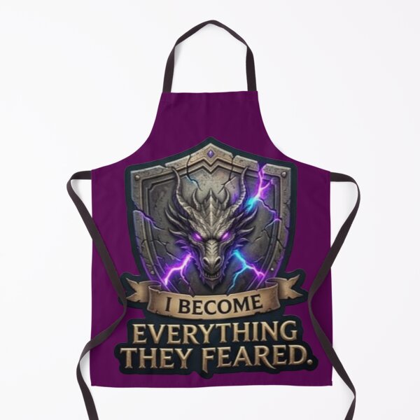 Item preview, I Become Everything They Feared Dragon Shield Sticker designed and sold by Scro-Ciob-Shop.