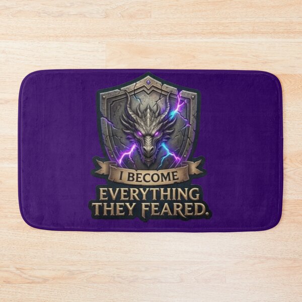 Item preview, I Become Everything They Feared Dragon Shield Sticker designed and sold by Scro-Ciob-Shop.