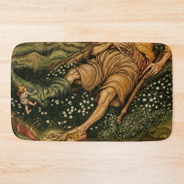 Artikelvorschau, Vintage-Oger-Wandbild, Märchenillustration von Arthur Rackham, klassische Fantasy-Geschichte entworfen und verkauft von RickE.