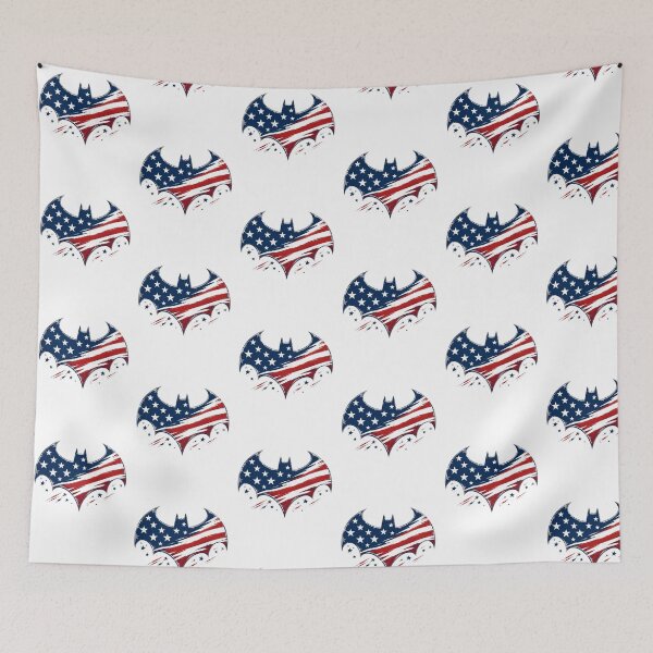 Item preview, Distressed American Flag Batman Logo – Patriotic Superhero Symbol designed and sold by PoppaBear71.