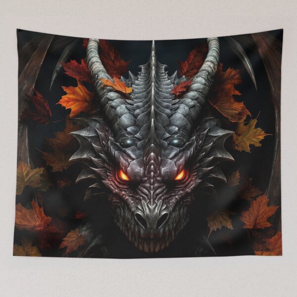 Item preview, Halloween Dragon and Glowing Pumpkin – Dark Gothic Fantasy designed and sold by DrakariArt.