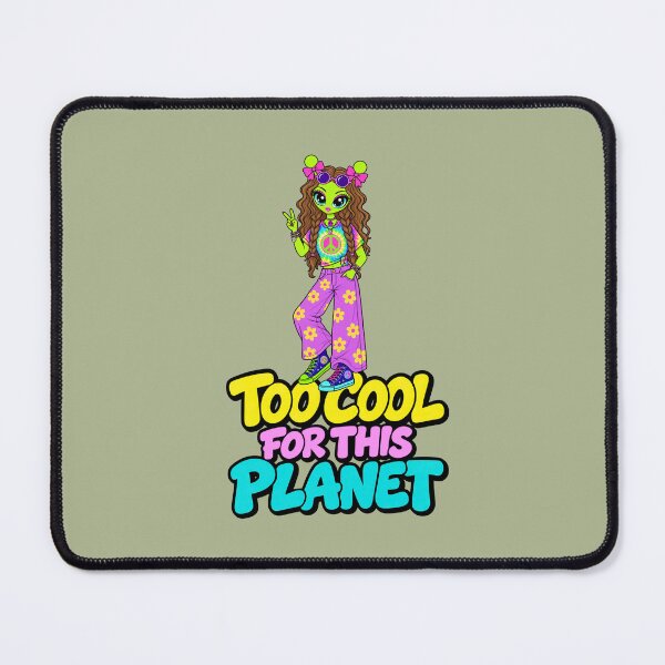 Item preview, Too Cool for This Planet – Alien Hippie Girl designed and sold by Aimetoi.