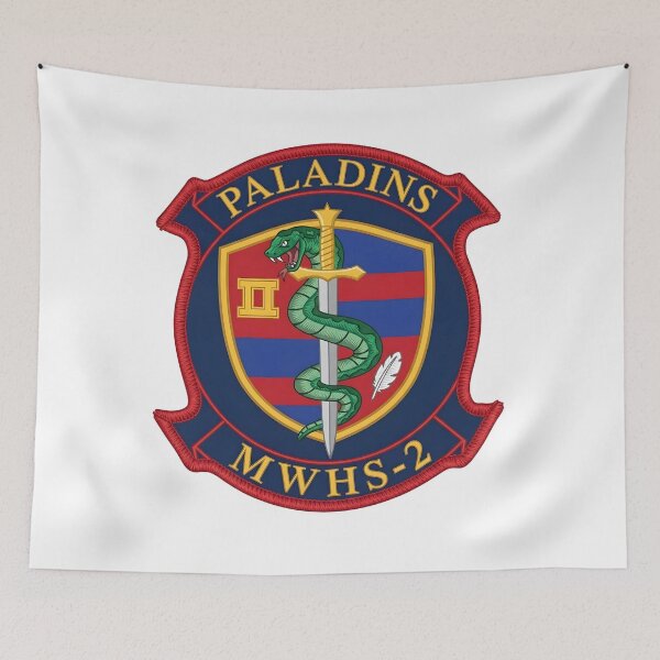 Item preview, MWHS-2 Paladins Marine Wing Headquarters Squadron Patch designed and sold by CharlieDesings.