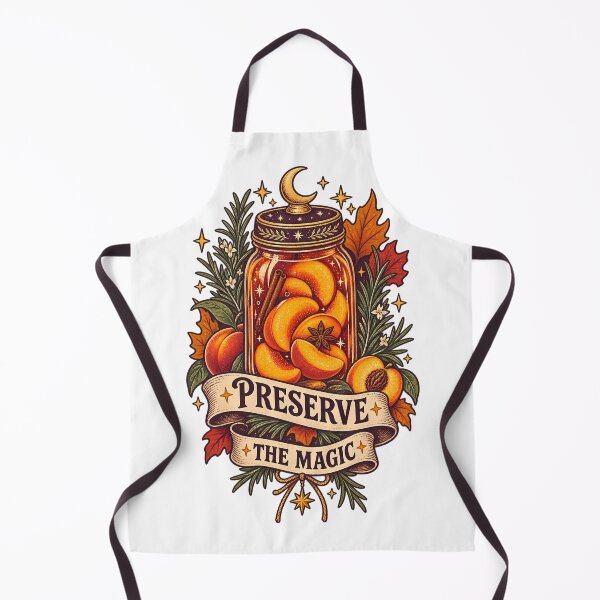 Item preview, Peach Canning Jar Folk Art designed and sold by The Midnight Archive.