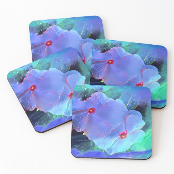 Item preview, Electric Neon Blue Periwinkle Flower Digital Painting designed and sold by BalkanBloomArt.