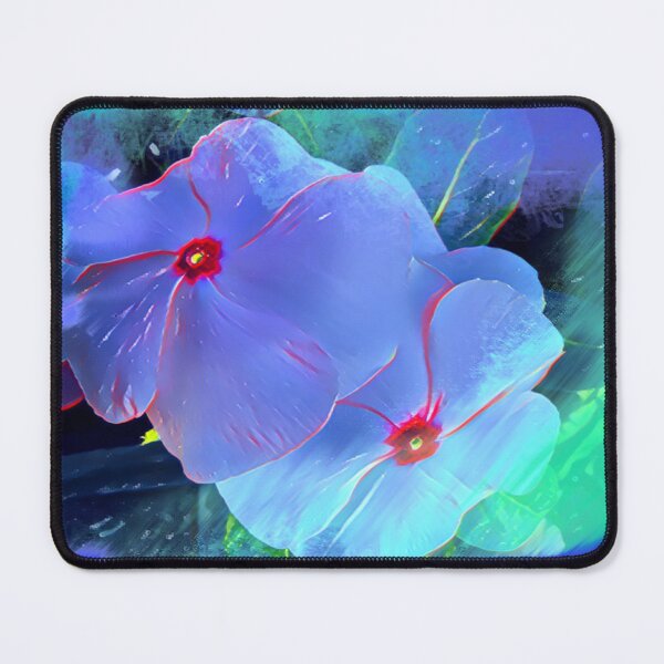 Item preview, Electric Neon Blue Periwinkle Flower Digital Painting designed and sold by BalkanBloomArt.