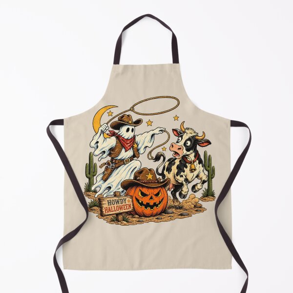 Item preview, Funny Ghost Cowboy Lasso Cow Halloween Western designed and sold by MythicCotton.