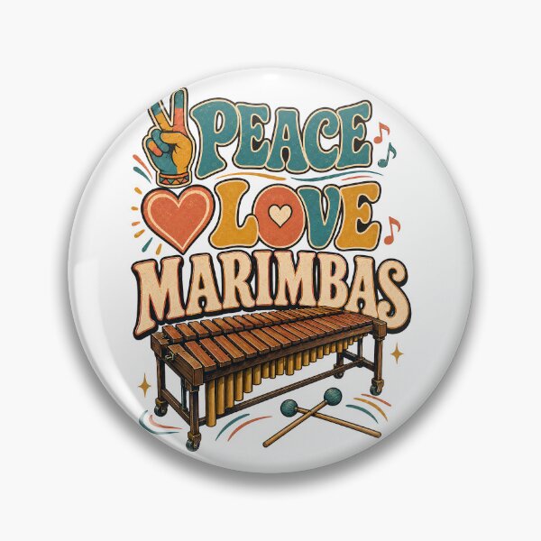 Item preview, Peace Love Marimbas Funny Marimba Lover Percussionist T-Shirt, Marimba Player Gift, Percussion Musician Graphic Tee, Band Music Gift designed and sold by OUICHA.