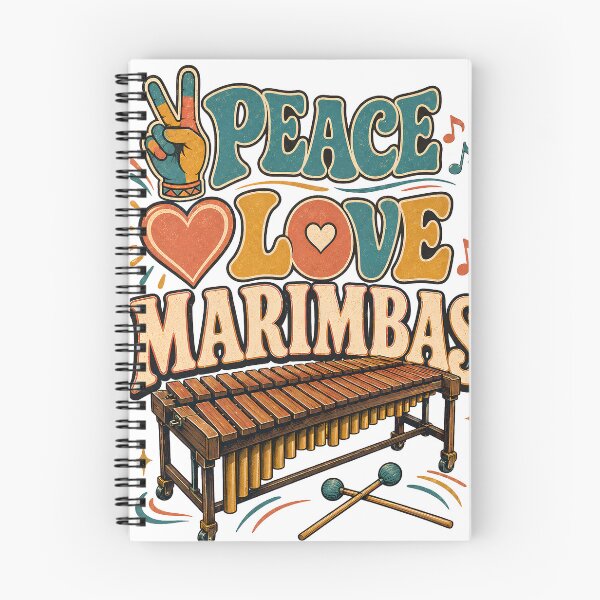 Item preview, Peace Love Marimbas Funny Marimba Lover Percussionist T-Shirt, Marimba Player Gift, Percussion Musician Graphic Tee, Band Music Gift designed and sold by OUICHA.