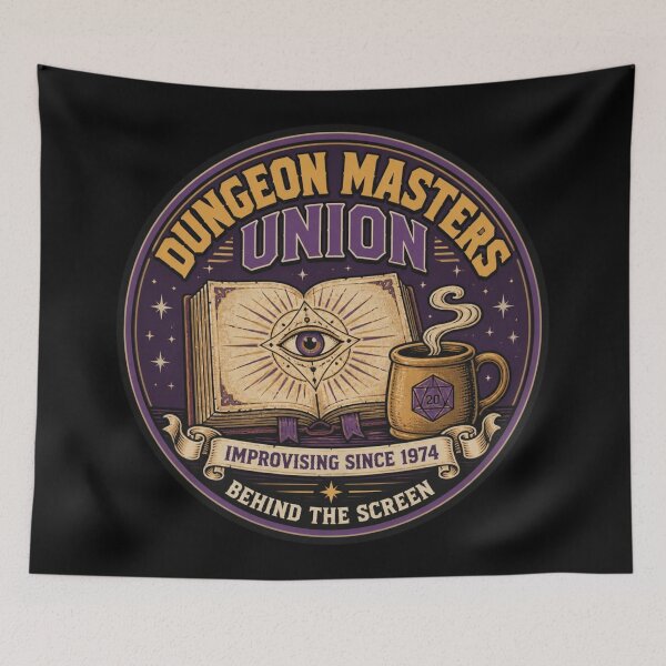 Item preview, Dungeon Masters Union - 80s Vintage RPG Storyteller Club designed and sold by Dice_Goblin_Studio.