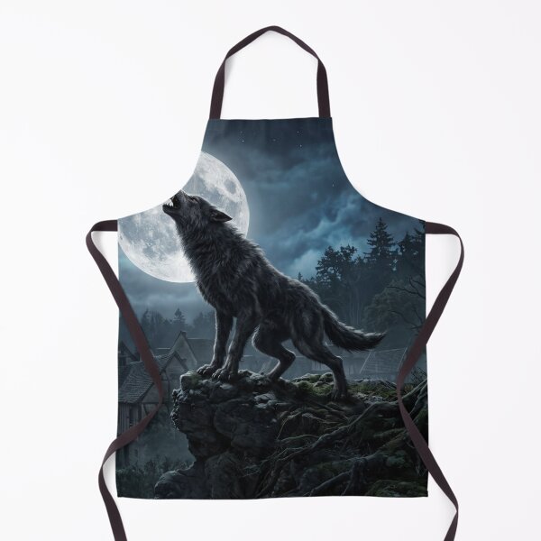 Item preview, Howling Wolf Full Moon Gothic Village designed and sold by MyE Trendz.
