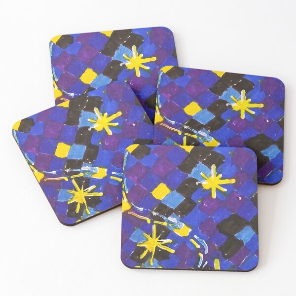 Item preview, Checkered Starry Night designed and sold by DancingCreek.