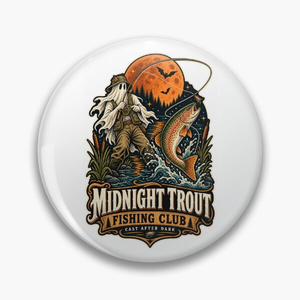 Item preview, Halloween Trout Fishing – Midnight Trout Club designed and sold by Funnydesign4u.