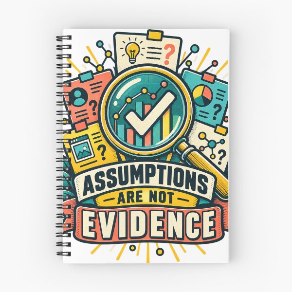Item preview, Assumptions Are Not Evidence UX Research Quote designed and sold by Shope Buzz.