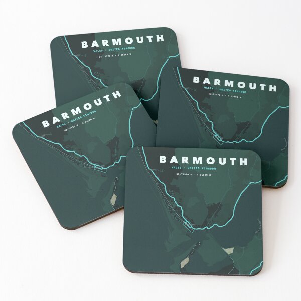 Item preview, Barmouth Map Poster - Terrain Teal designed and sold by Patterned by Pixels.
