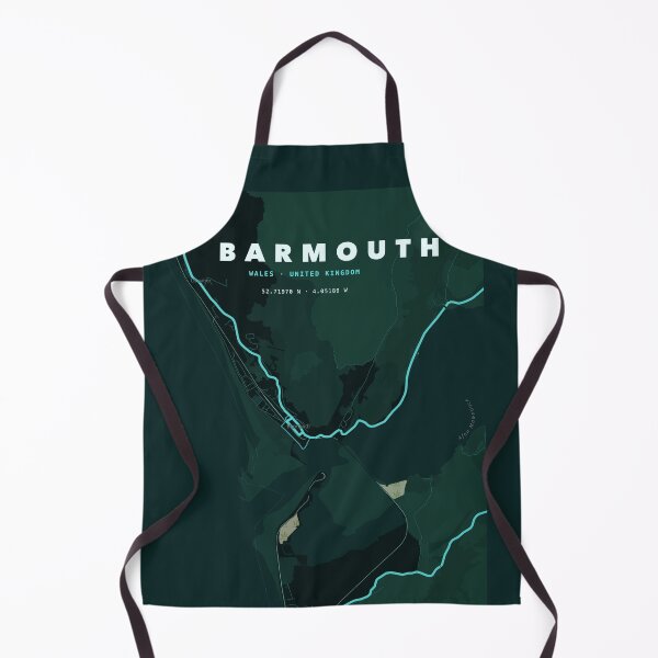 Item preview, Barmouth Map Poster - Terrain Teal designed and sold by Patterned by Pixels.