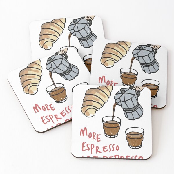 Item preview, More Espresso Less Depresso Funny Coffee Lover Design designed and sold by wecrea.