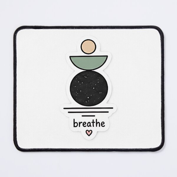 Item preview, Breathe Stacked Meditation Figure Sticker designed and sold by HamieStudio.