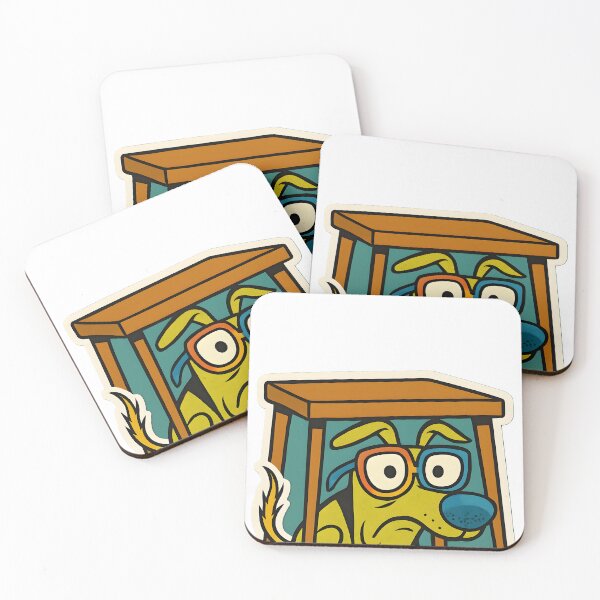 Item preview, Nervous Dog Hiding Under the Table – Funny Anxious Pet Gift designed and sold by michallechowicz.
