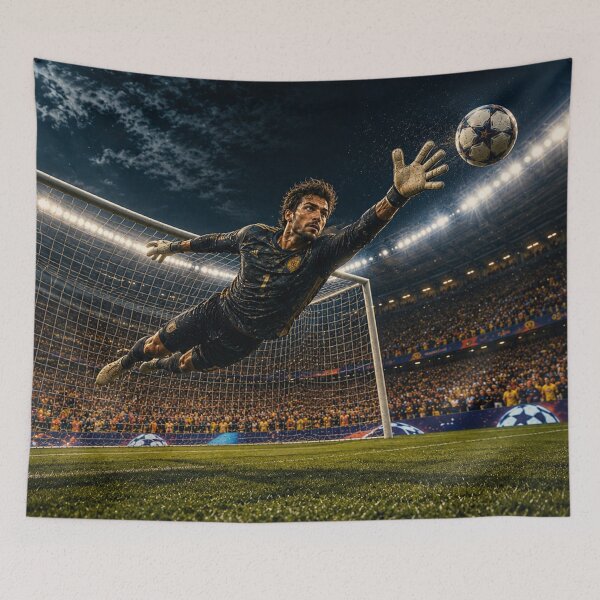 Item preview, The Impossible Save! — Soccer Goalkeeper in Action designed and sold by ZYVARENNE.
