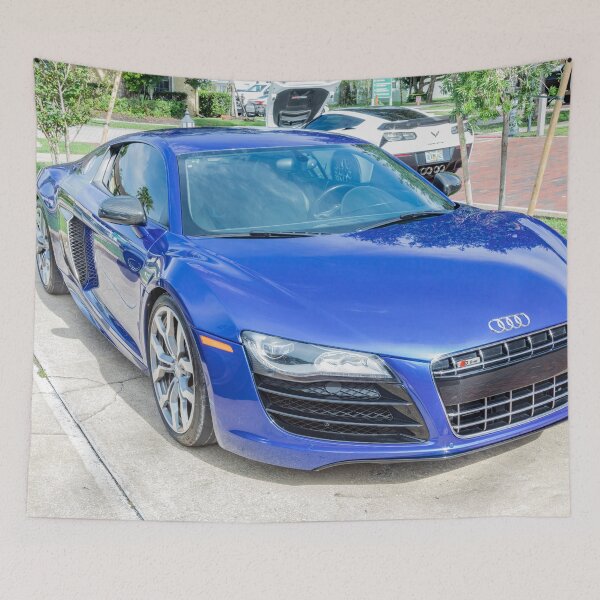 Item preview,   2010 Blue Audi R8 High-Gloss Black Chin Spoiler Detail Close-Up Photography   designed and sold by RichFrancoCars.