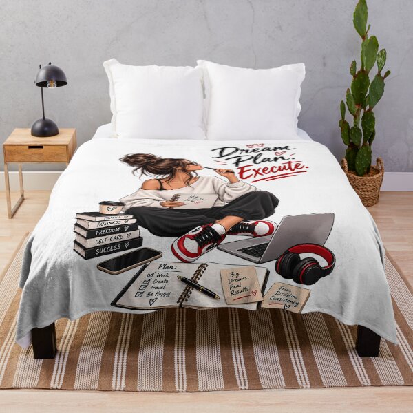 Item preview, Ambitious woman's t-shirt – Dream Plan Execute, entrepreneurial motivation designed and sold by J-Impression.