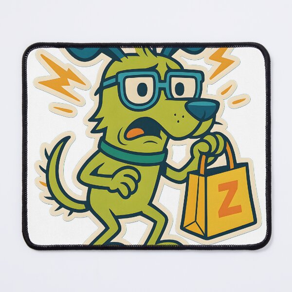 Item preview, Anxious Dog with Panic Sparks – Funny Stressed Out Pet Design designed and sold by michallechowicz.
