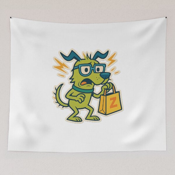 Item preview, Anxious Dog with Panic Sparks – Funny Stressed Out Pet Design designed and sold by michallechowicz.