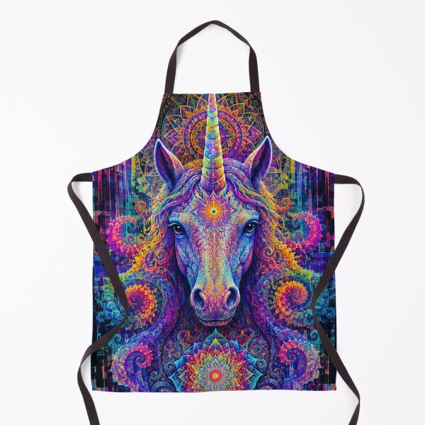 Item preview, Psychedelic Mandala Unicorn Glitch Art designed and sold by hyperbeast store.