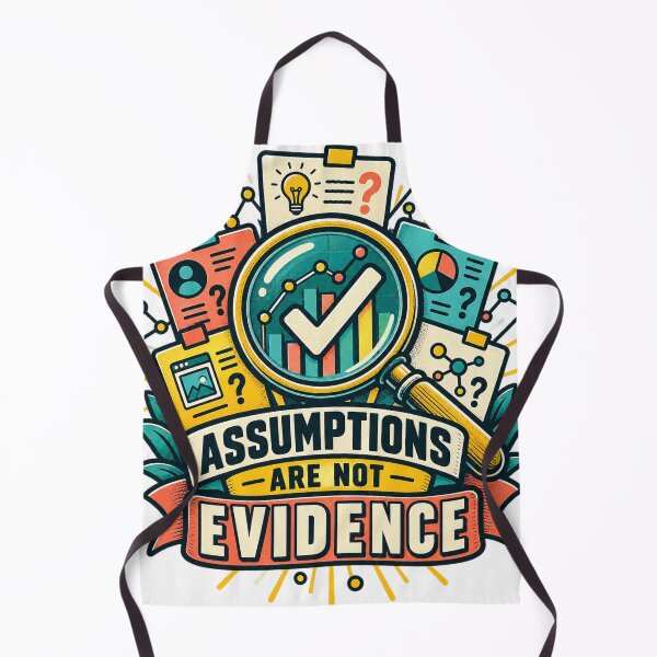 Item preview, Assumptions Are Not Evidence UX Research Quote designed and sold by Shope Buzz.