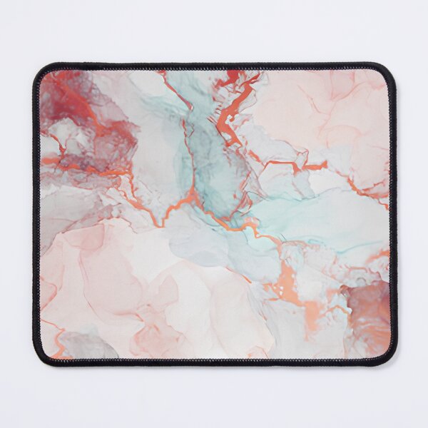Item preview, Sky Blue and Crimson Coral Veins Alcohol Ink Abstract Wall Art designed and sold by LuxocaDesigns24.