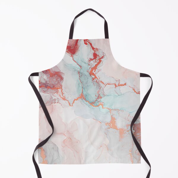 Item preview, Sky Blue and Crimson Coral Veins Alcohol Ink Abstract Wall Art designed and sold by LuxocaDesigns24.