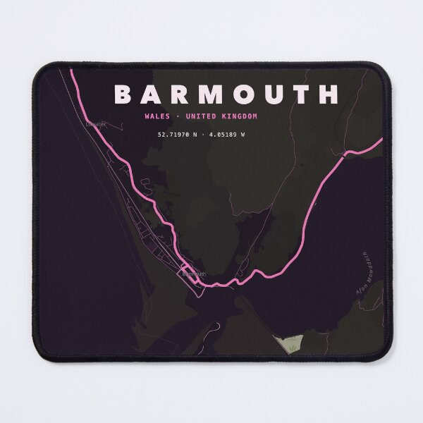 Item preview, Barmouth Map Poster - Terrain Pink designed and sold by Patterned by Pixels.