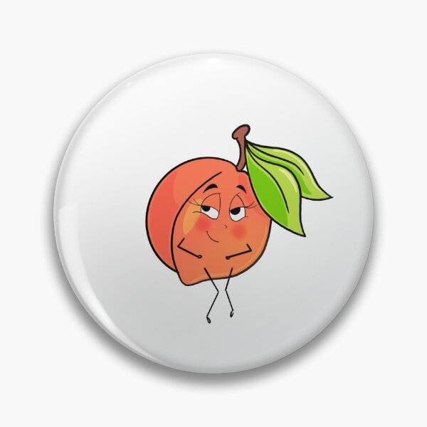Item preview, Cute Sassy Cartoon Peach with Face, Funny Fruit Doodle Art designed and sold by By The Moon.